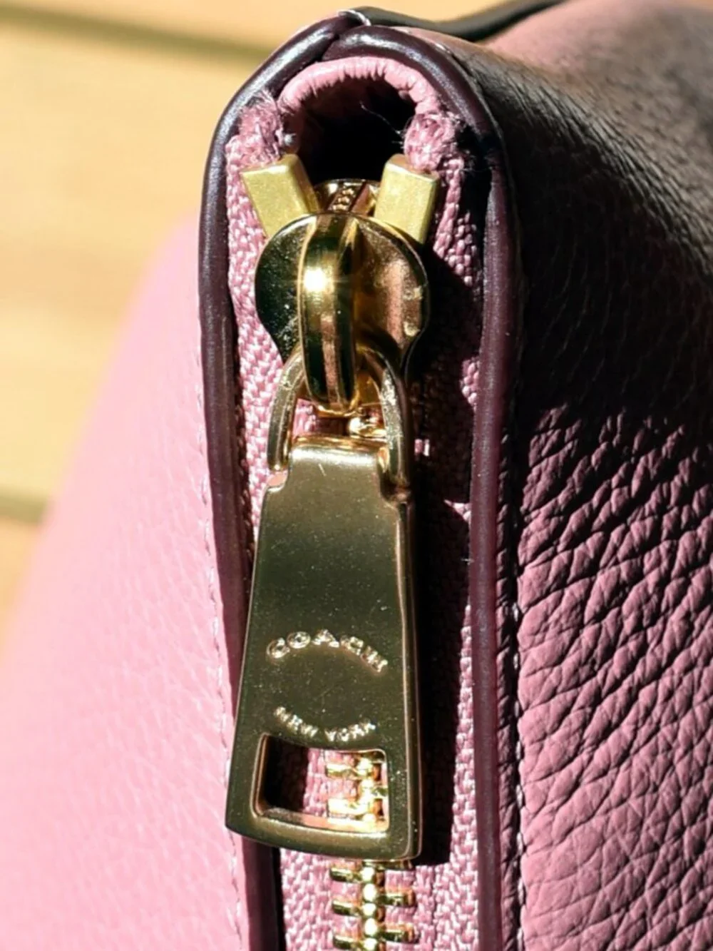 Coach Taylor Tote 38312 Vintage Mauve Pebbled Leather Bag NWOT